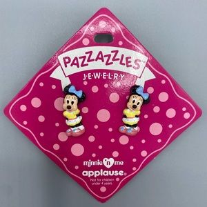 Vintage Minnie Mouse Earring Surgical Steel Gold Tone Posts NWT